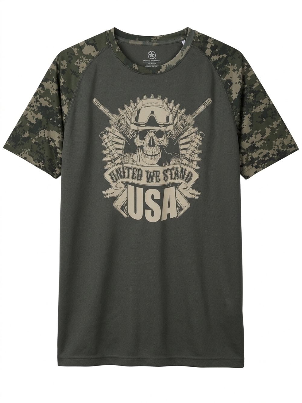 Realtree USA 'United We Stand' Graphic Short-Sleeve Shirt - Olive/Camo